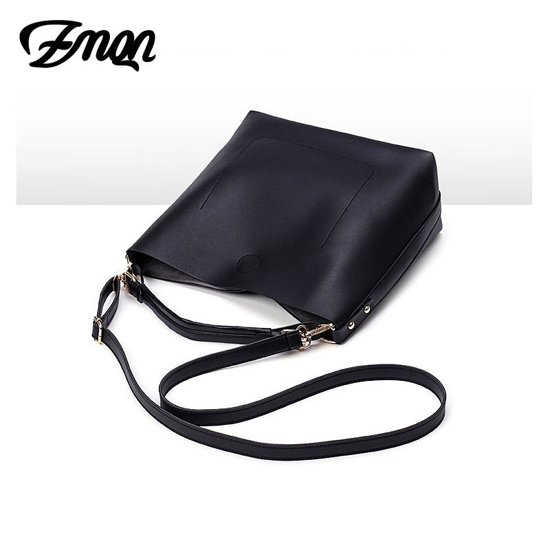 Women's Large Leather Bucket Tote Bag | Spacious Top Handle & Crossbody Shoulder Handbag in Red