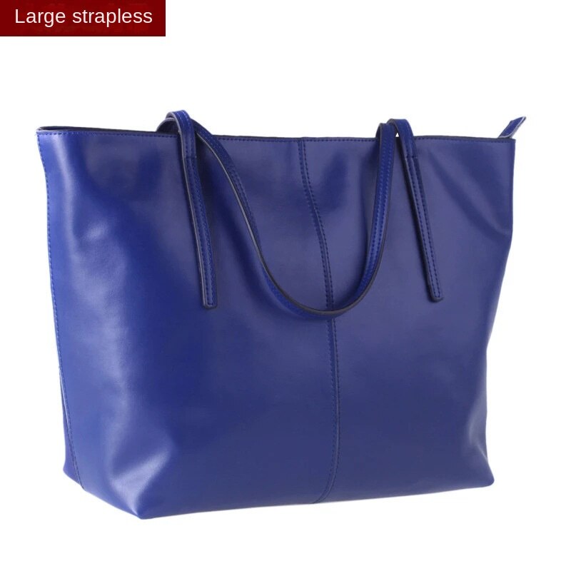 Women's Large Leather Shoulder Tote Bag | Oversized Everyday Shopping & Work Handbag in Rose Pink
