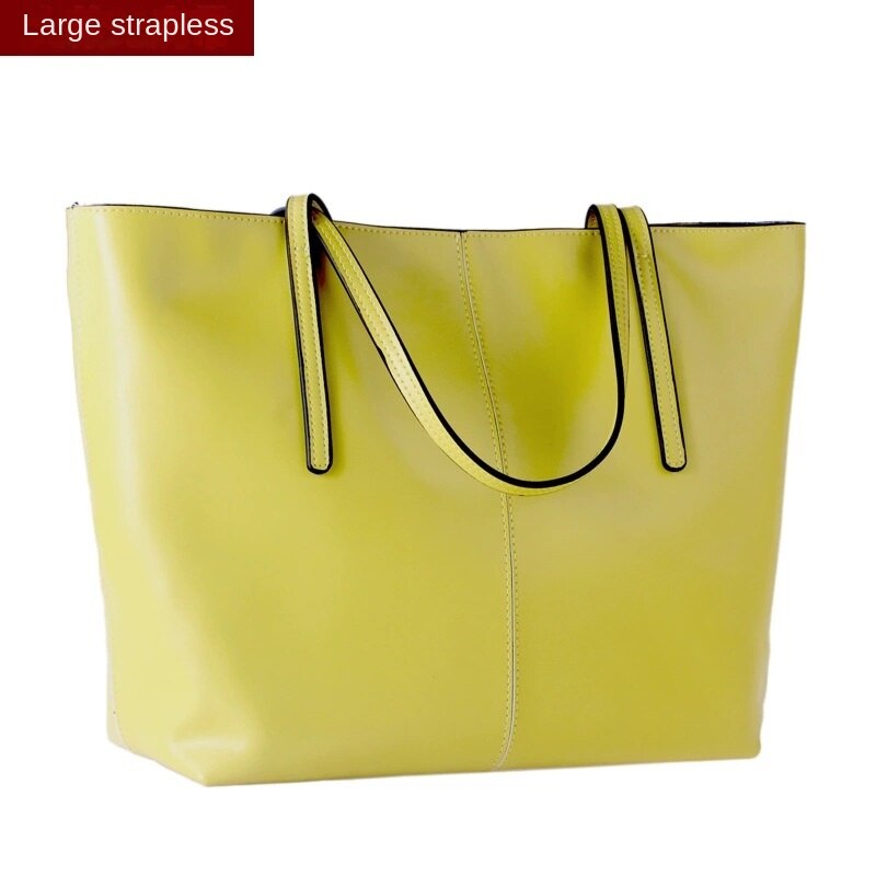 Women's Large Leather Shoulder Tote Bag | Oversized Everyday Shopping & Work Handbag in Rose Pink