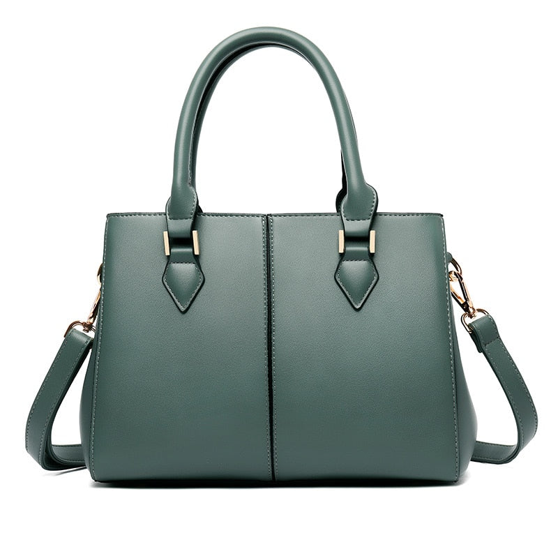 Women's Structured Leather Tote Bag | Large Top Handle Shoulder & Crossbody Handbag in Burgundy