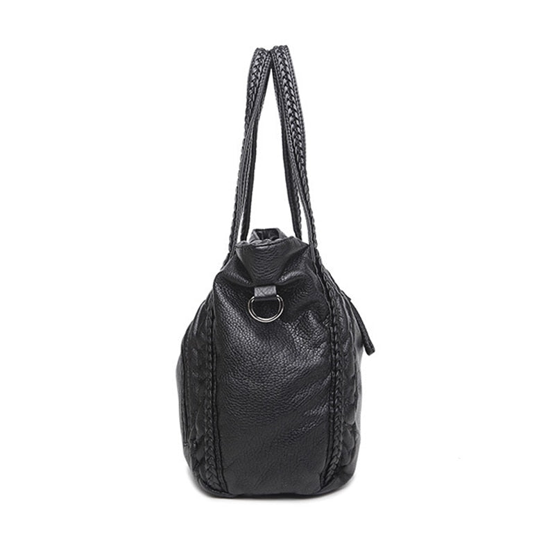 Women's Large Soft Leather Handbag — Hobo Tote & Crossbody Shoulder Bag with Spacious Interior
