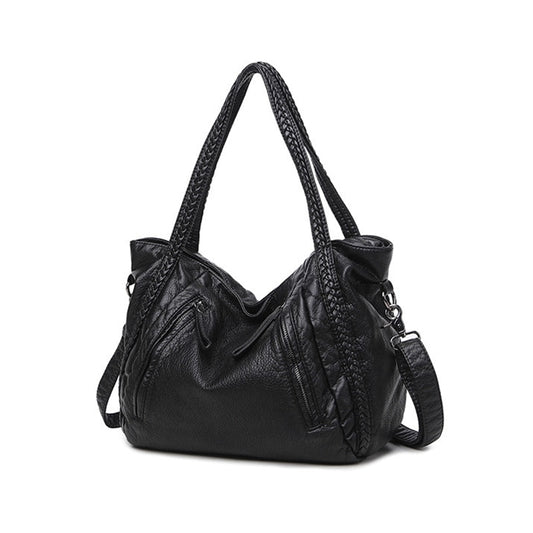 Women's Large Soft Leather Handbag — Hobo Tote & Crossbody Shoulder Bag with Spacious Interior